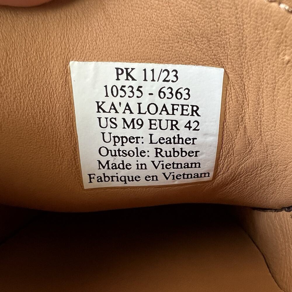 OluKai Ka'a Loafer Slip On Arch Support Suede Dark Wood Brown Moc Men's 9 Shoes - Picture 6 of 16
